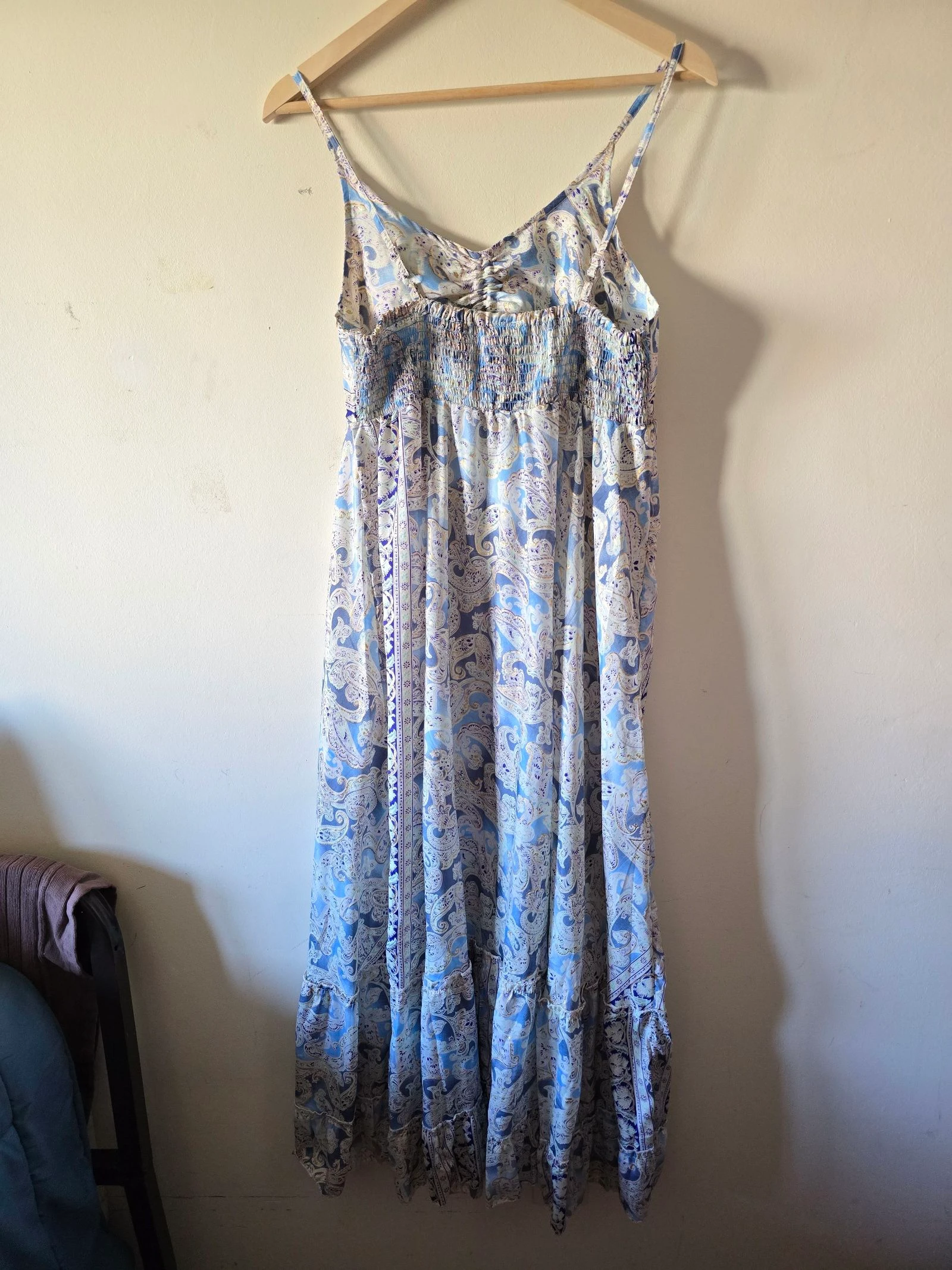 Blue and gold pasley boho maxi dress Cherish – photo 6